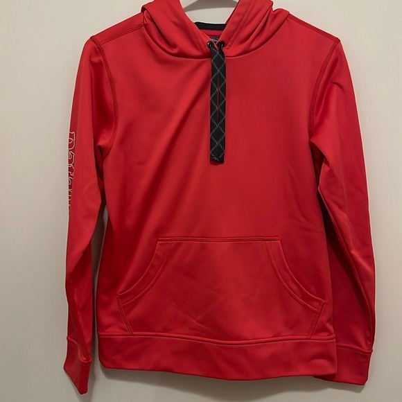 Patagonia Tops - Patagonia‎ hoodie with spell out on right sleeve. Size small.